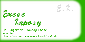 emese kaposy business card